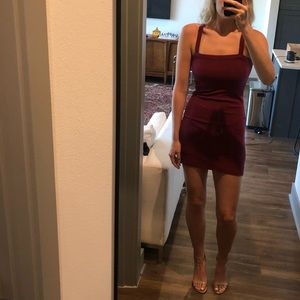 Privacy Please Burgundy Mini Dress